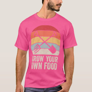 Retro-Wachse-Dein-Eigenes-Essen-Shirt-Gärtner-Gesc T-Shirt