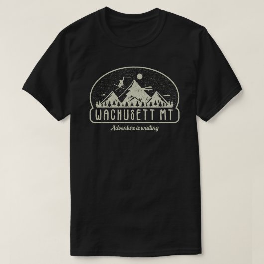 Retro Wachusett Mountain Ski T - Shirt (Design vorne)