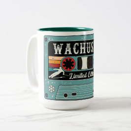Retro Wachusett Mountain Ski Zweifarbige Tasse