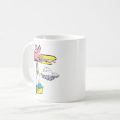 Retro Wacky Bird Hot Air Ballon Kaffeetasse (Vorderseite Links)