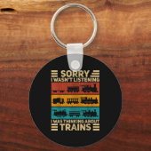 Retro-Waggonzug Liebhaber Modell Eisenbahn Schaffn Schlüsselanhänger (Vorderseite)