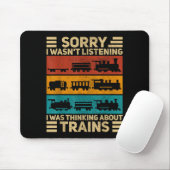 Retro Wagon Train Lover Model Railroad Conductor F Mousepad (Mit Mouse)