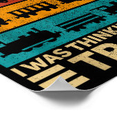 Retro Wagon Train Lover Model Railroad Conductor F Poster (Ecke)