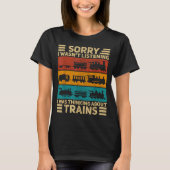 Retro Wagon Train Lover Model Railroad Conductor F T-Shirt (Vorderseite)