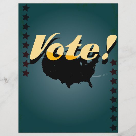 Retro-Wahlplakat Flyer (Vorne)