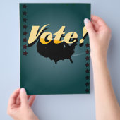 Retro-Wahlplakat Flyer (Hand)