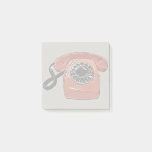 Retro-Wählscheibentelefon Telefonnachrichten Post-it Klebezettel