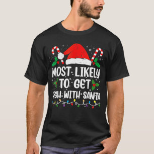 Retro Wahrscheinlich mit Santa Weihnachten high zu T-Shirt