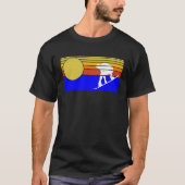 Retro wakeboarder sunset wakeboarding wakeboard T-Shirt (Vorderseite)