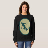 Retro Wakeboarding Vintage Extreme Summer Water Sp Sweatshirt (Vorne ganz)