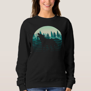Retro-Waldbäume im Freien Tier der Natur Sweatshirt