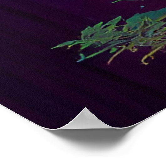 Retro-Wälder mit Seenlandschaft Poster (Ecke)