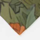Retro Waldhirsch Fleecedecke (Ecke)