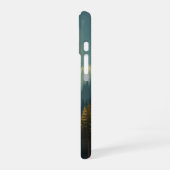 Retro Waldmondaufgang iPhone 16 Hülle (Linke Seite)