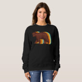 Retro-Waldtier Grizzlybär Sweatshirt (Vorne ganz)