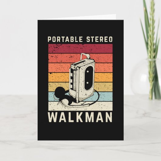 Retro Walkman Music Karte (Vorderseite)