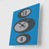 Retro Wall Clock - veränderbare Hintergrundfarbe! Quadratische Wanduhr (Winkel)