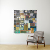Retro Wall-Hung: Design Vintager Lautsprecher Wandteppich (Beispiel (Horizontal))