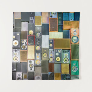 Retro Wall-Hung: Design Vintager Lautsprecher Wandteppich