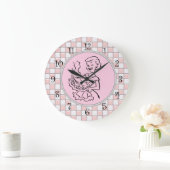 Retro-Wall-Uhren der 1950er Jahre Große Wanduhr (Zuhause)