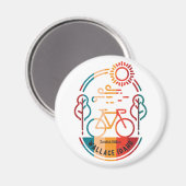 Retro Wallance Idaho Radweg. Magnet (Vorderseite/Rückseite)
