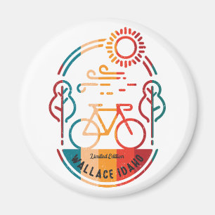 Retro Wallance Idaho Radweg. Magnet