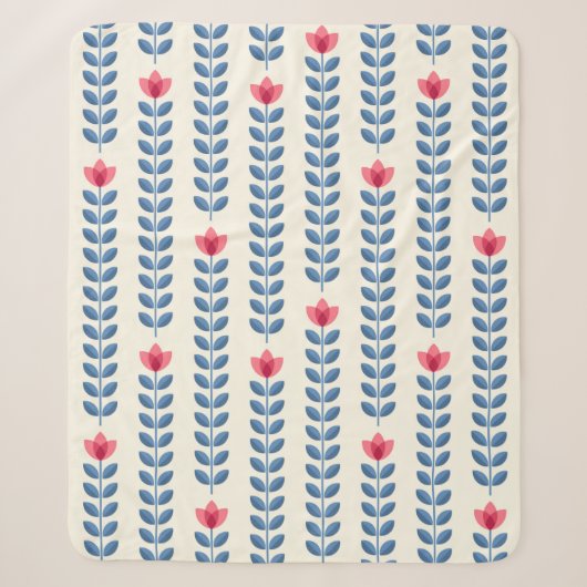 Retro wallpaper - floral pattern with abstract sca sherpadecke (Vorderseite)