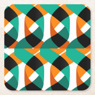 Retro-Wallpaper: Vintage-Design Rechteckiger Pappuntersetzer