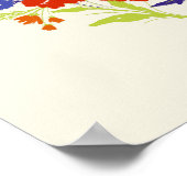 Retro Wallpaper Wildflower Poster (Ecke)