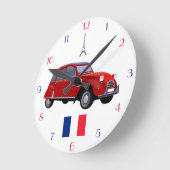 Retro Wand-Uhr Citroen 2CV Runde Wanduhr (Winkel)