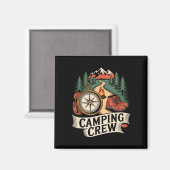 Retro-Wander-Camping-Crew Outdoor-Teamleiter Magnet (Vorderseite/Rückseite)