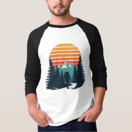 Retro-Wanderer-Bergabenteuer T-Shirt