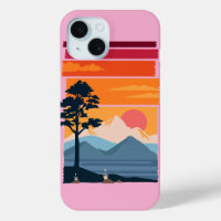 Retro-Wanderlust-Sonnenuntergang-Berg-Naturschönhe