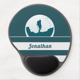 Retro Wandern Camping Landschaft Individuelle Name Gel Mousepad