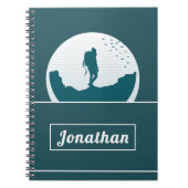 Retro Wandern Camping Landschaft Individuelle Name Notizblock (Vorderseite)