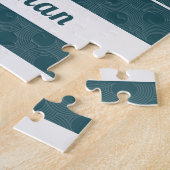 Retro Wandern Camping Landschaft Individuelle Name Puzzle (Seite)