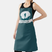 Retro Wandern Camping Landschaft Individuelle Name Schürze (InSitu)