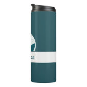 Retro Wandern Camping Landschaft Individuelle Name Thermosbecher (Nach rechts gedreht)