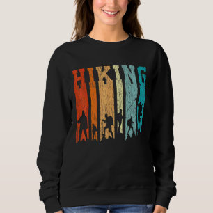 Retro Wandern im Freien Wandern Camp Berg Camping  Sweatshirt