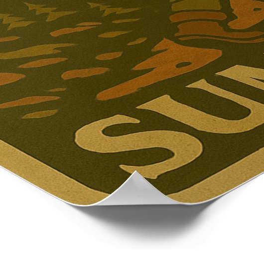 Retro Wandern Motivierend Poster (Ecke)