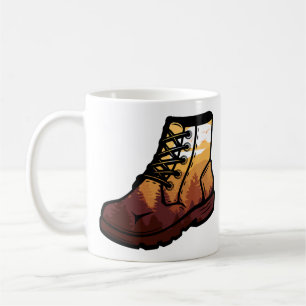 Retro Wanderschuhlandschaft - Wilderness Sonnenunt Kaffeetasse