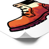 Retro Wanderschuhlandschaft - Wilderness Sonnenunt Poster (Ecke)