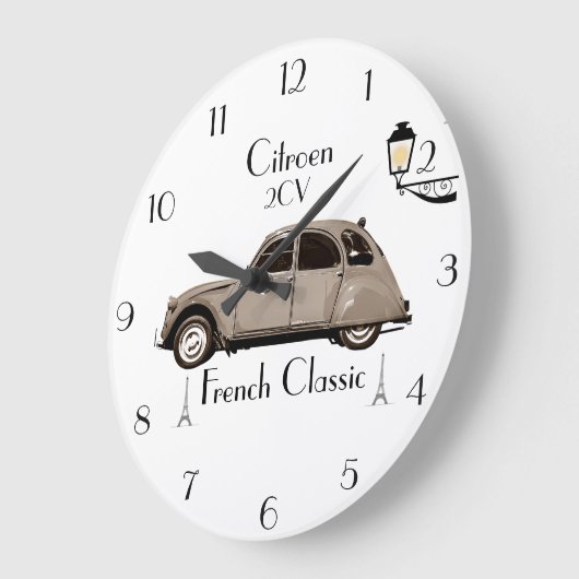 Retro Wanduhr Citroen 2CV (Winkel)