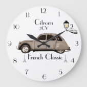 Retro Wanduhr Citroen 2CV (Vorderseite)