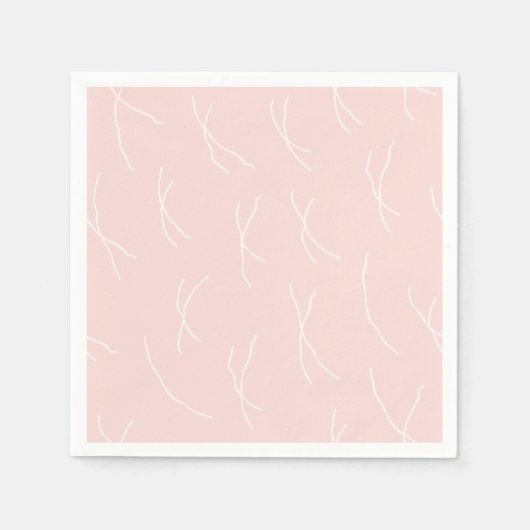 Retro Warm Abstract Dashes | Dusty Blush Serviette (Vorderseite)
