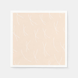 Retro Warm Abstract Dashes | Light Apricot Serviette