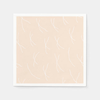 Retro Warm Abstract Dashes | Light Apricot Serviette