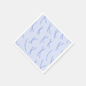 Retro Warm Abstract Dashes | Royal Blue Serviette (Ecke)