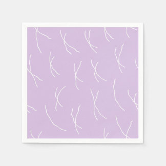 Retro Warm Abstract Dashes | Soft Lilac Serviette