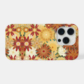 Retro-Warm-Blumenmuster-Handyhülle iPhone Hülle (Rückseite (Horizontal))